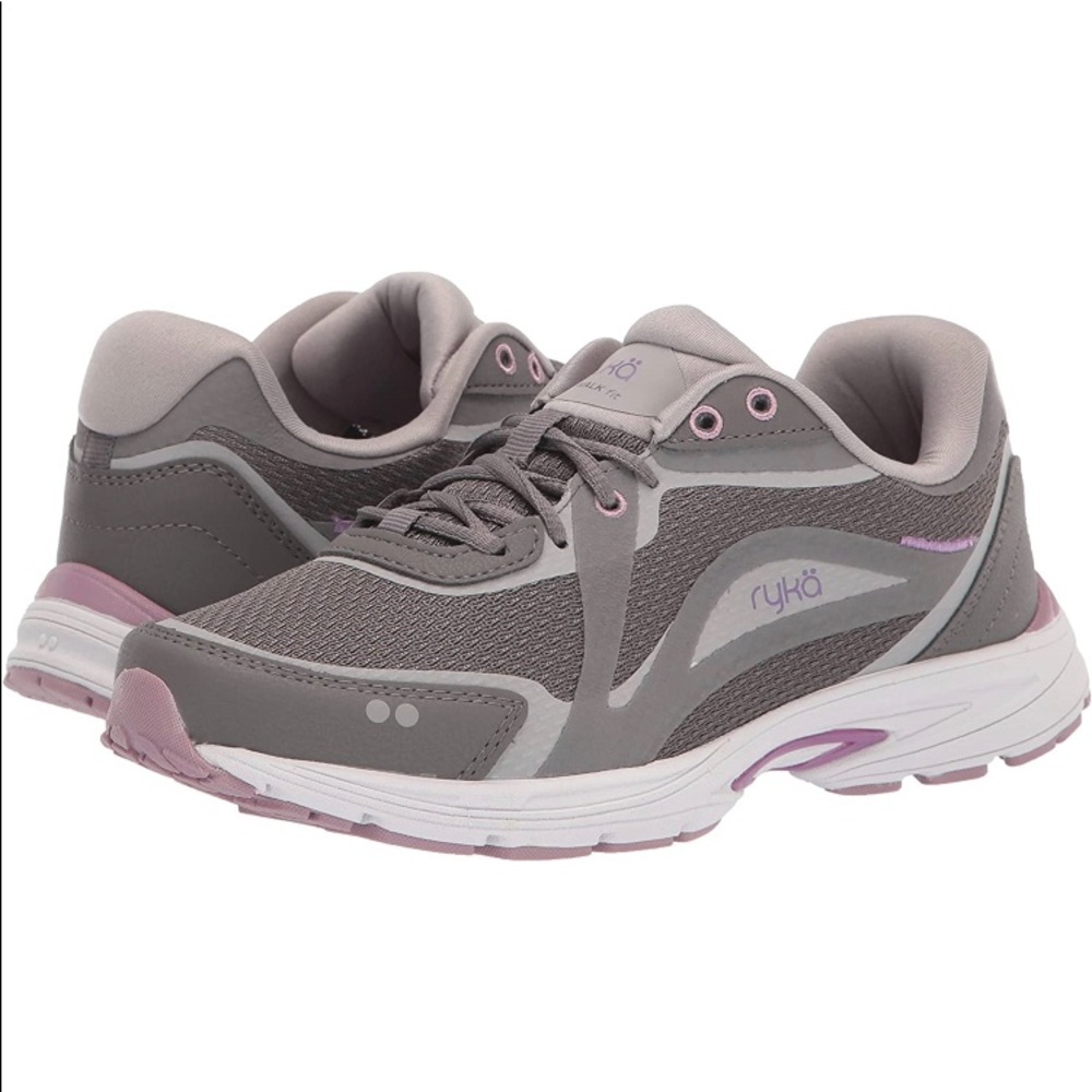 RYKA SKY WALK Light Gray/Purple Shoes with Memory Foam Women's Size 9.5 M